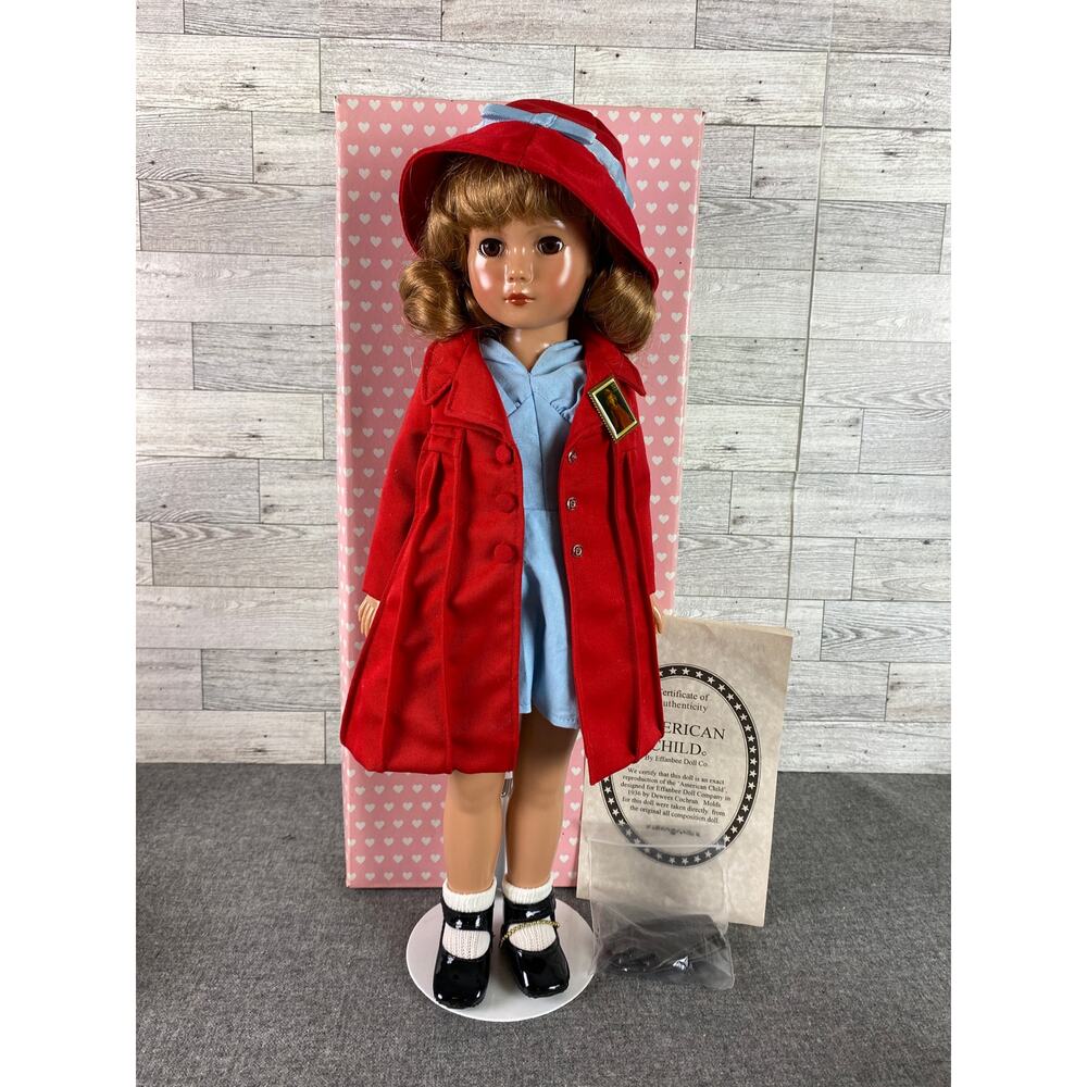 EFFANBEE Reproduction American Child Stamp Doll Dewees Cochran W Box 18 in